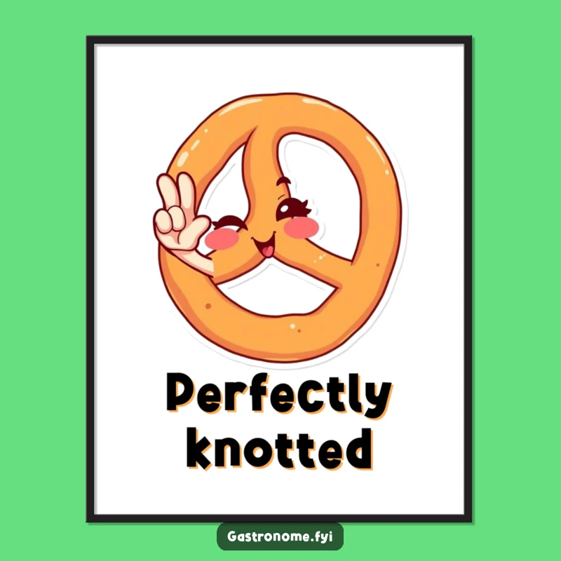 Funny Winking Pretzel Salute Digital Art - Instant Humorous Decor