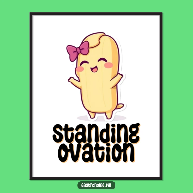 Funny Baguette Bow Digital Art - Instant Theatrical Wall Decor