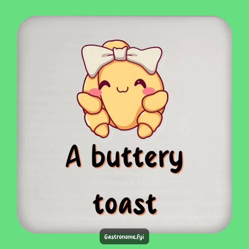 Funny Croissant Bow Coasters: Protect Surfaces with French Elegance, Great Funny Gift