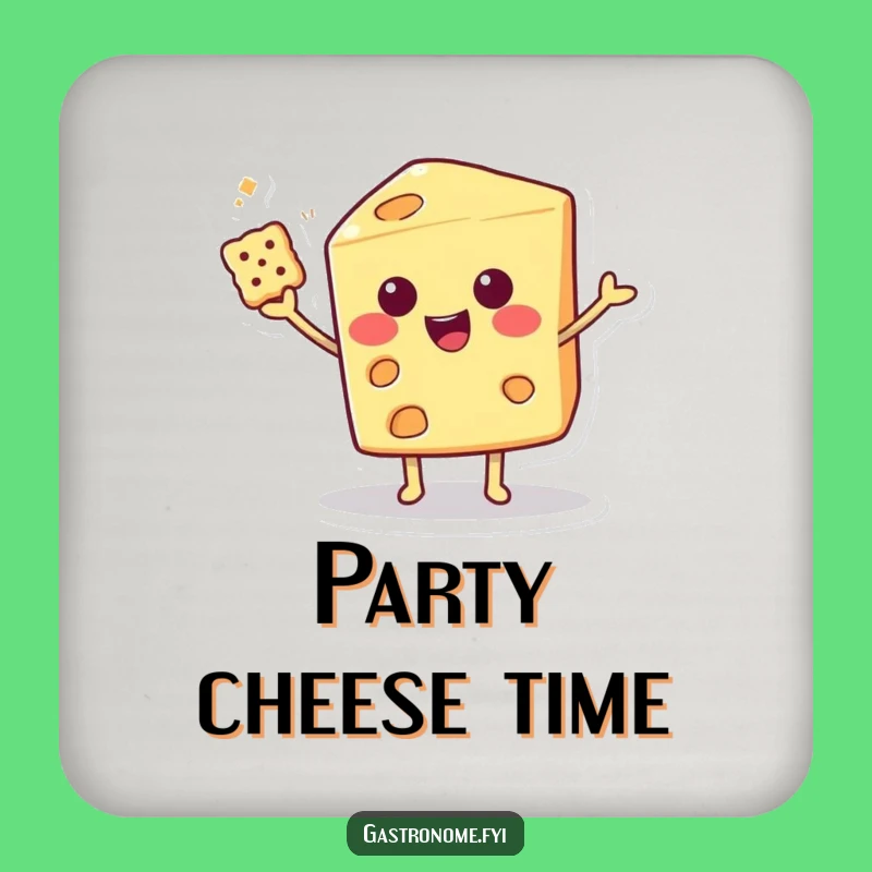 Funny Cheese Wedge Character Coaster: Protect Surfaces with Cheesy Flair