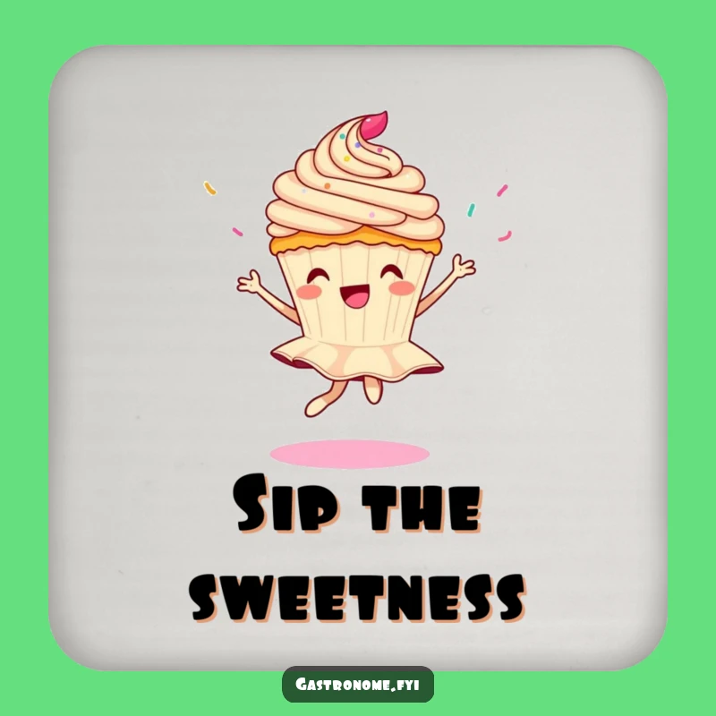 Funny Sprinkle Pirouette Coasters - Protect Surfaces with Sweet Charm