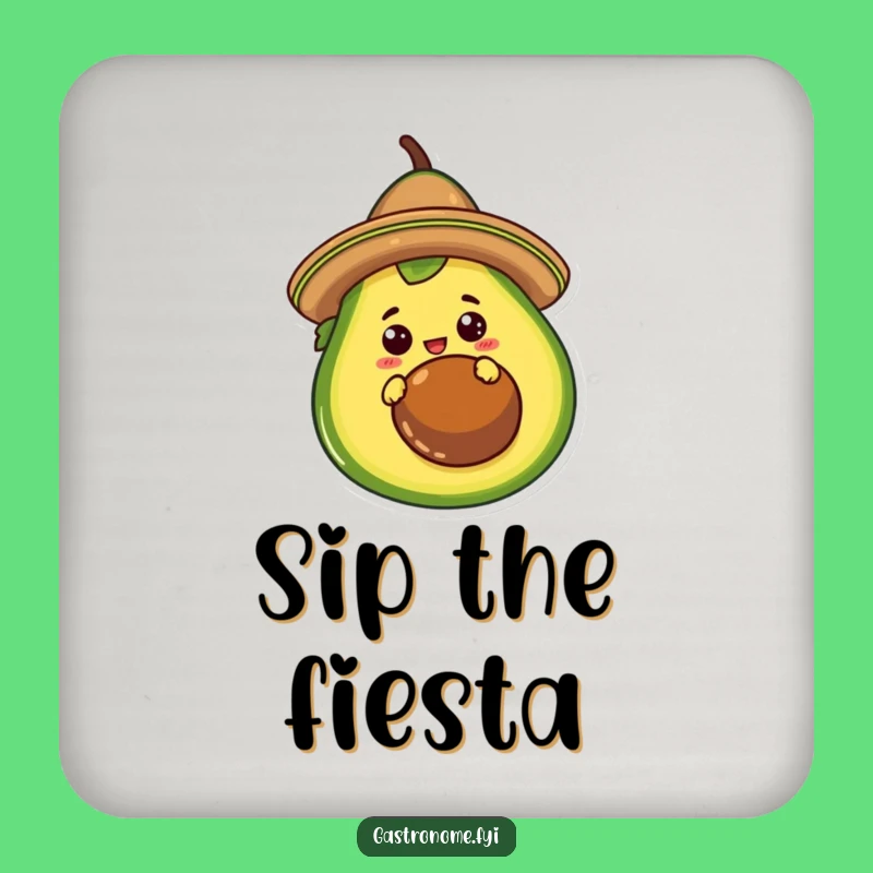 Funny Taco Avocado Coaster: Curious Protection, Humorous Tabletop Gift
