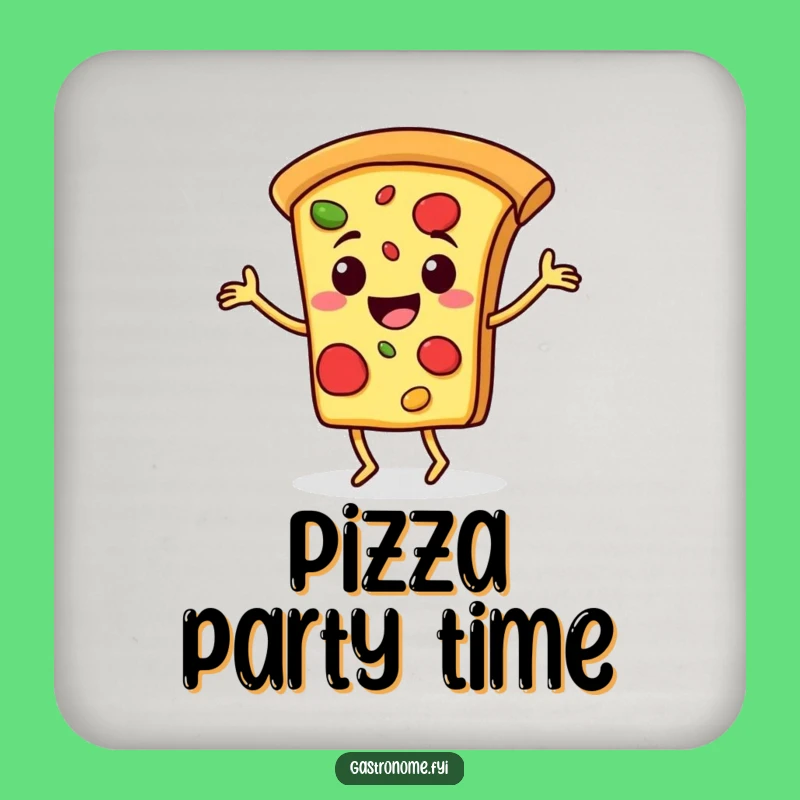 Funny Pizza Jigging Coaster - Protect Surfaces with Fun