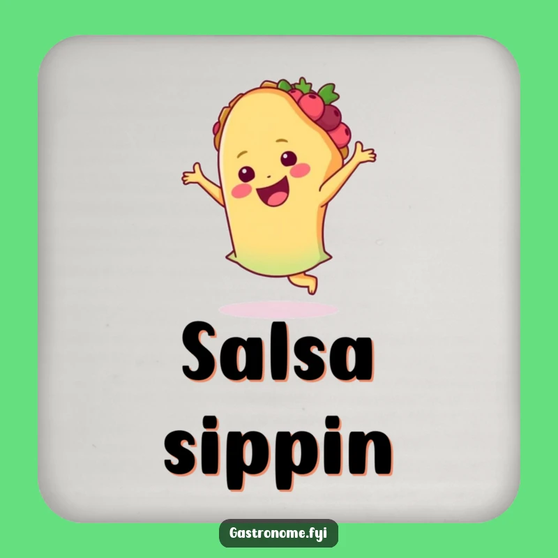 Funny Taco Dance Coasters: Protect Surfaces with Fiesta Fun, Great Funny Gift