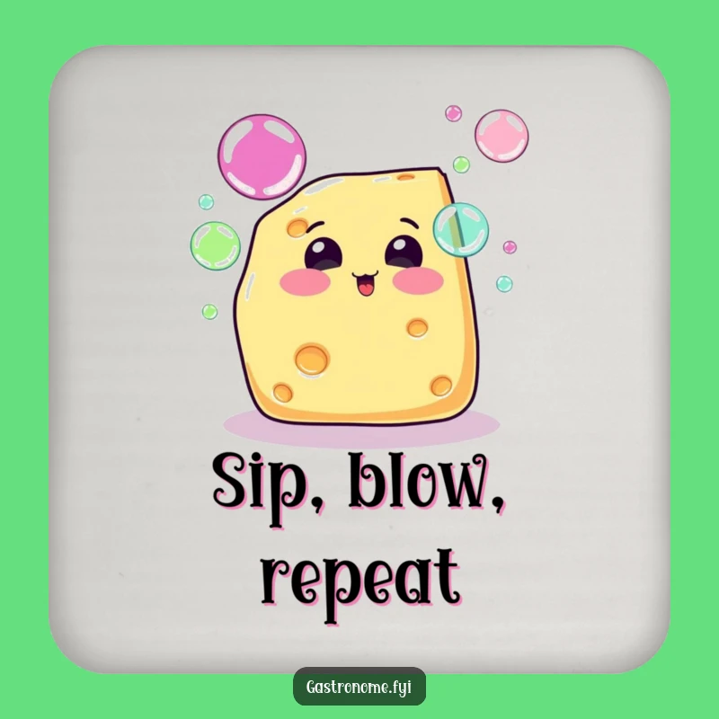 Funny Cheese Bubble Coaster: Protect Surfaces with Cheesy Charm