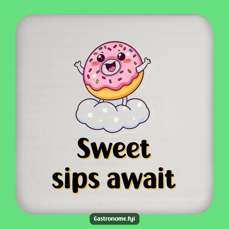 Funny Donut Cloud Bouncer Coaster: Protect Surfaces Sweetly - Funny Gift