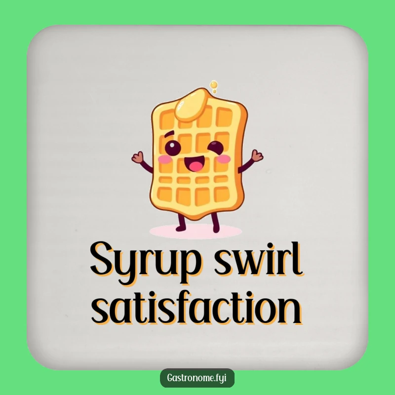 Funny Waffle Shimmy Drink Coaster: Protect Surfaces with Breakfast Fun, Perfect Funny Gift