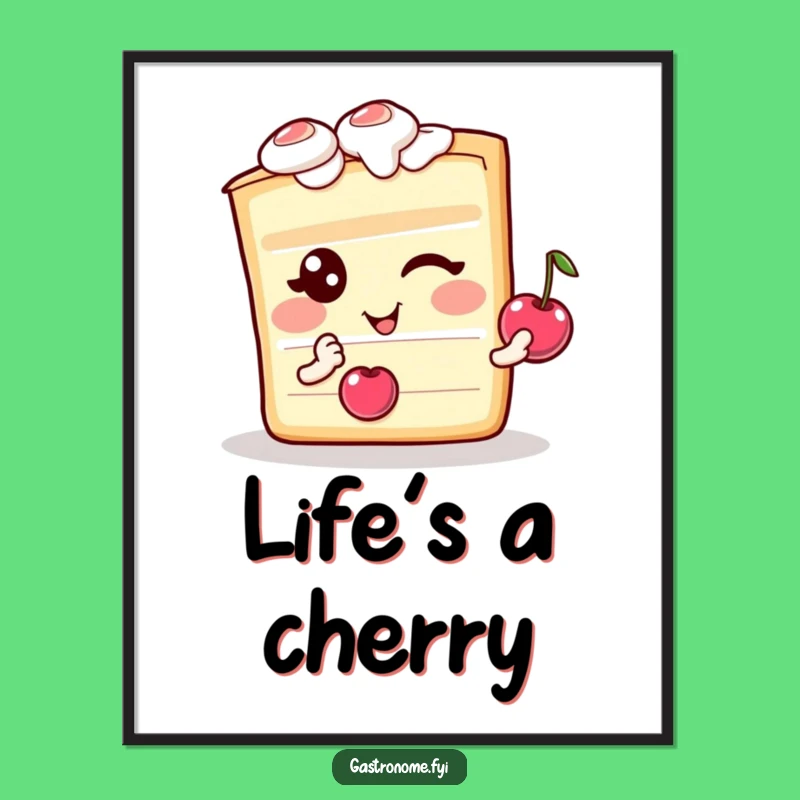 Funny Winking Cake Poster - Add a Sweet Laugh to Your Walls with this Funny Gift