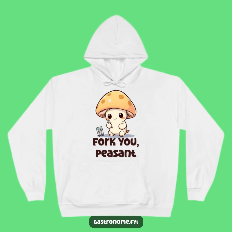 Funny Mushroom Polishing Fork Hoodie: Cozy Whimsical Character, Perfect Funny Gift