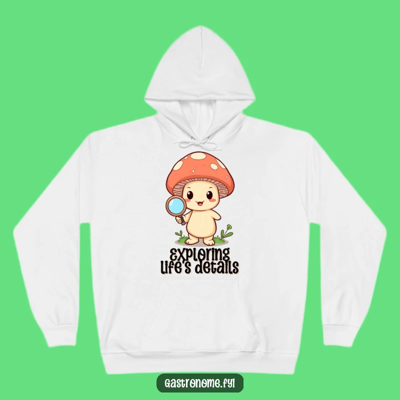 Funny Mushroom Magnify Hoodie: Cozy Comfort for Curious Minds