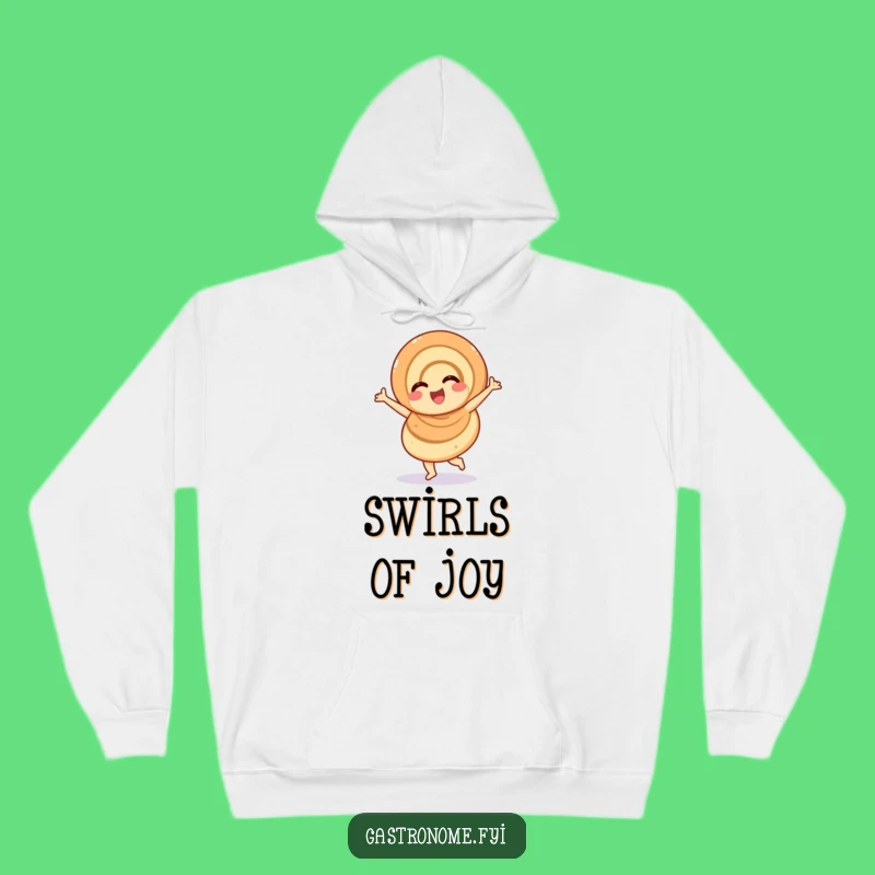 Funny Overjoyed Cinnamon Roll Hoodie, Cozy Pastry Art Gift