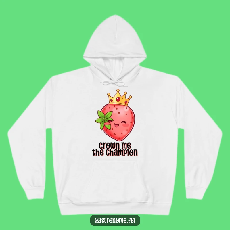 Funny Strawberry Crown Hoodie: Cozy Comfort with a Royal Touch