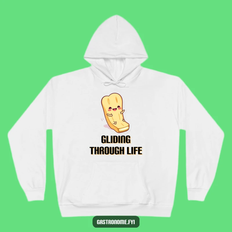 Funny Baguette Butter Hoodie: Cozy Sliding Character, Perfect Humorous Comfort
