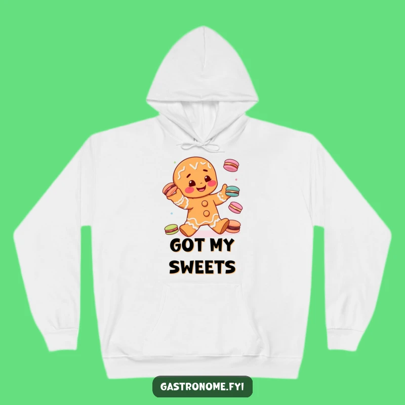 Funny Gingerbread Man Juggling Hoodie - Cozy & Hilarious Sweet Treat Gift for Winter