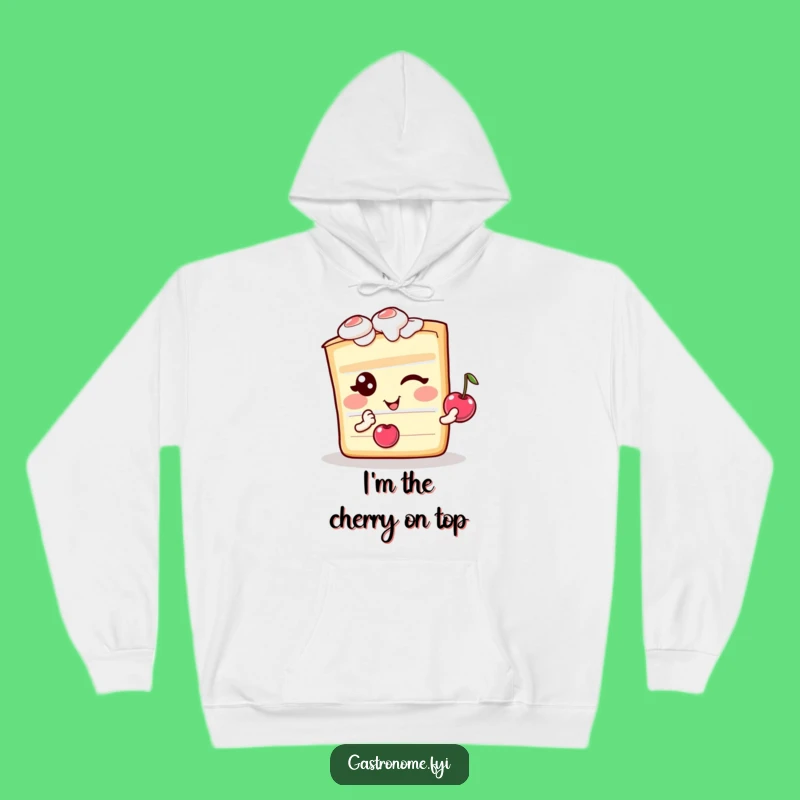 Cozy Funny Winking Cake Hoodie - Warm & Hilarious Dessert Lover Funny Gift