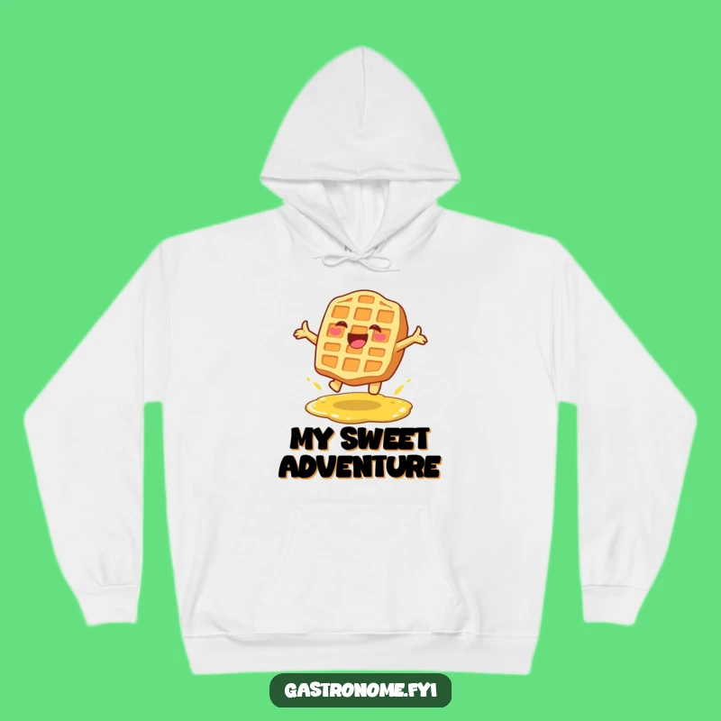 Funny Waffle Leap Hoodie: Cozy Up with Breakfast Bliss!