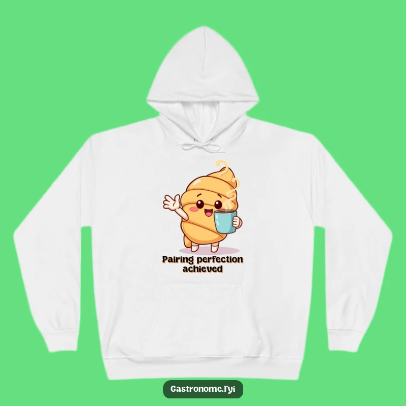 Funny Croissant Coffee Hoodie - Cozy Morning Comfort Funny Gift