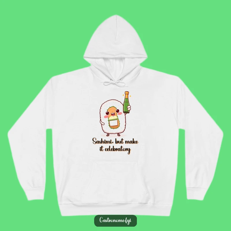 Funny Sushi Wine Hoodie - Cozy Comfort & Festive Charm