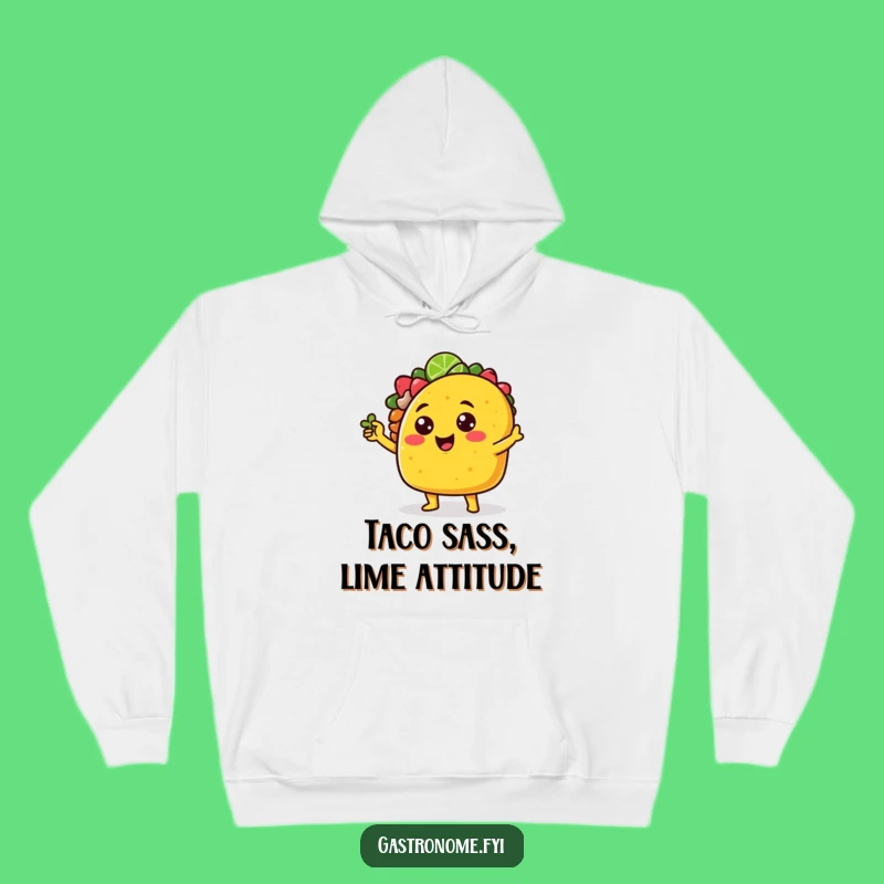 Funny Sassy Taco Lime Wedge Hoodie - Cozy Comfort & Fiesta Flair