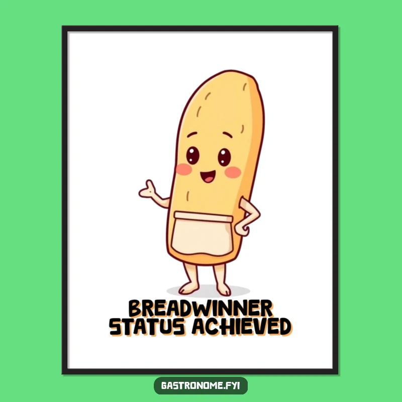 Free Printable Wall Art: Proud Baguette Chef - Funny Downloadable Decor!