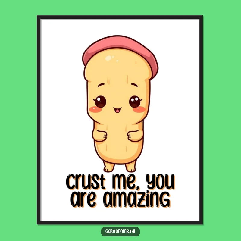 Funny Free Printable Wall Art: Proud Baguette Beret Quirky Downloadable Decor