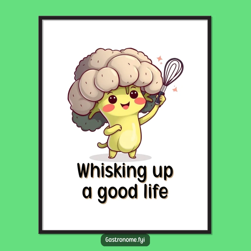 Free Printable Wall Art: Chef Broccoli, Funny Downloadable Artwork for Kitchen Decor