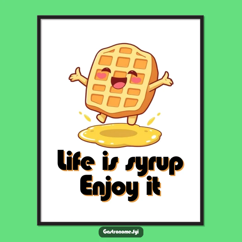 Free Printable Wall Art: Funny Waffle Leap Poster, Hilarious DIY Home Decor