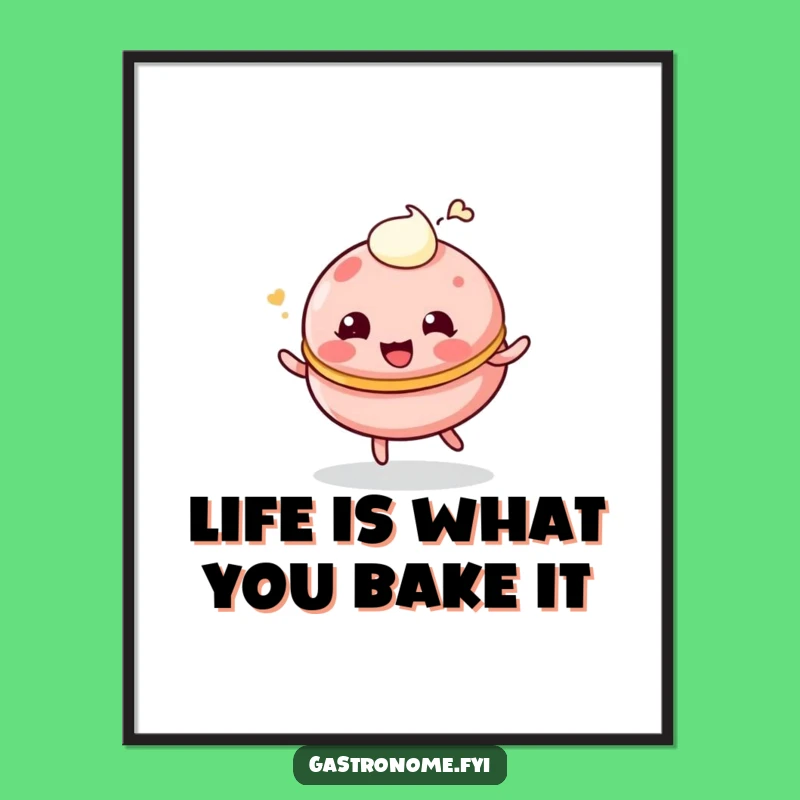 Free Printable Wall Art: Giggling Macaroon for Humorous Downloadable Decor