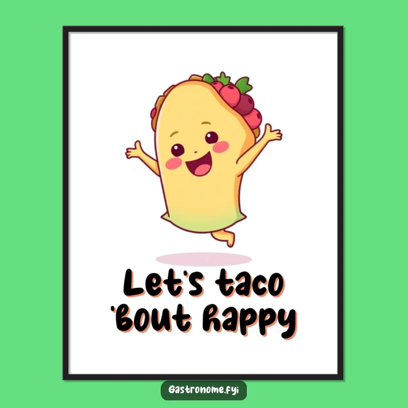 Funny Free Printable Taco Wall Art: Salsa Dancing Fiesta Decor - Downloadable Gift