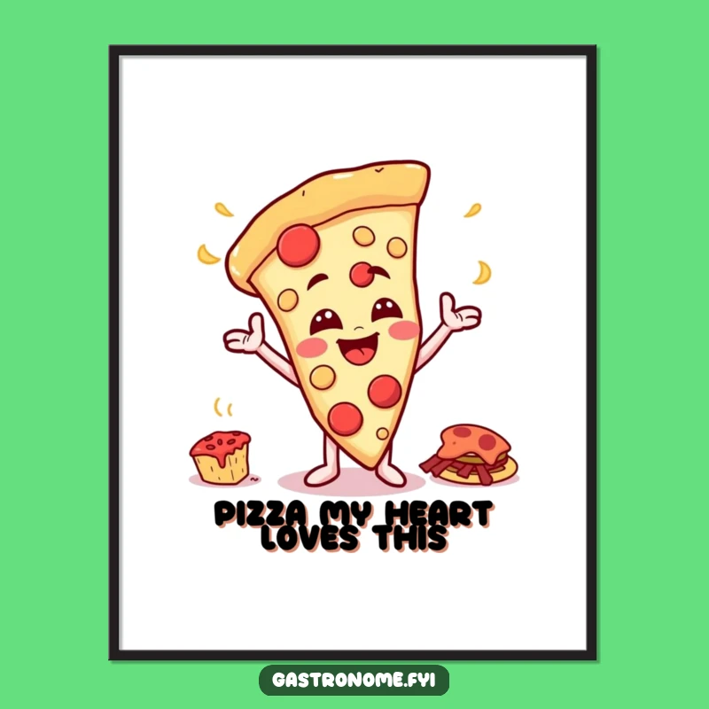 Funny Free Printable Wall Art: Pizza Pal's Feast - Downloadable Decor for Foodies