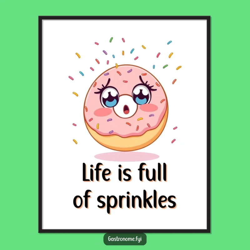 Free Printable Wall Art: Surprised Donut for Humorous Downloadable Decor