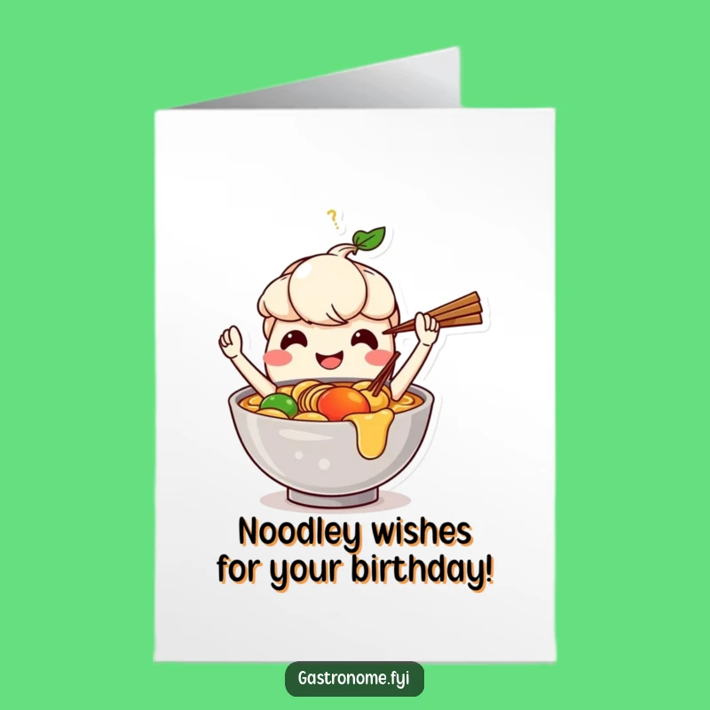 Free Printable Birthday Card: Funny Ramen Juggler, Hilarious DIY Downloadable Gift