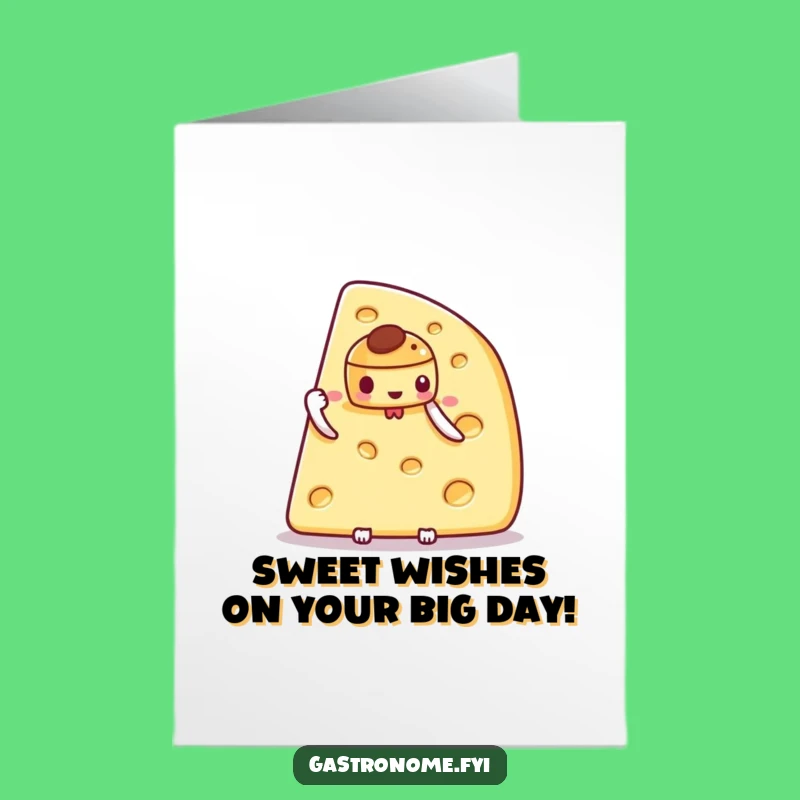 Free Printable Birthday Card: Gourmet Cheese & Pastry Lover Downloadable Gift