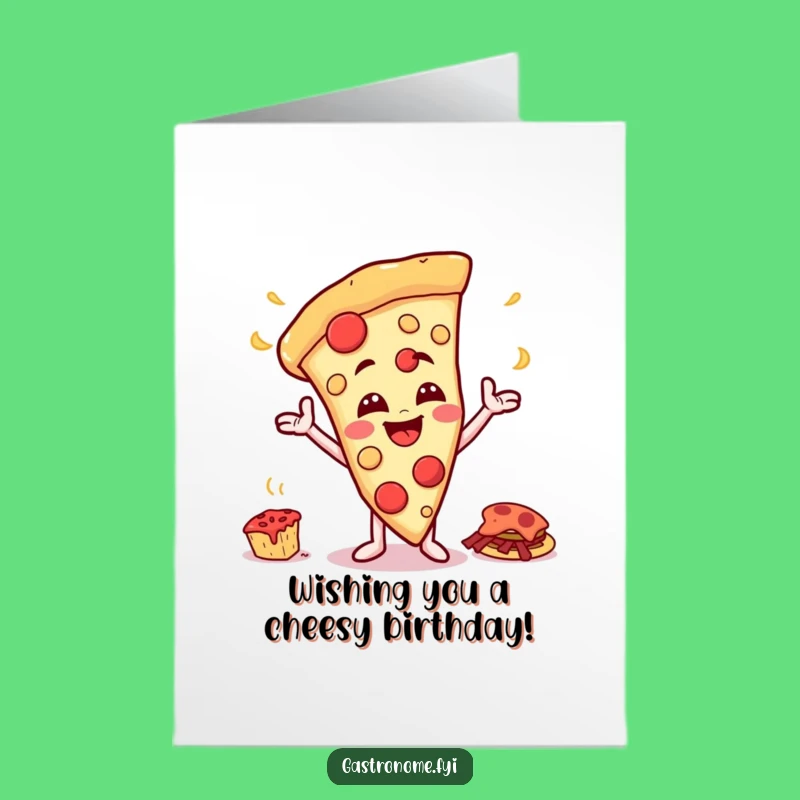 Free Printable Birthday Card: Pizza Pal's Feast - Cheesy Birthday Wishes!
