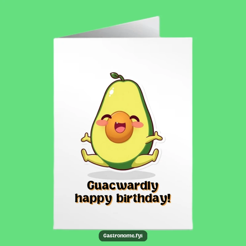 Free Printable Funny Birthday Card: Avocado Split - Happy Birthday Downloadable Fun!