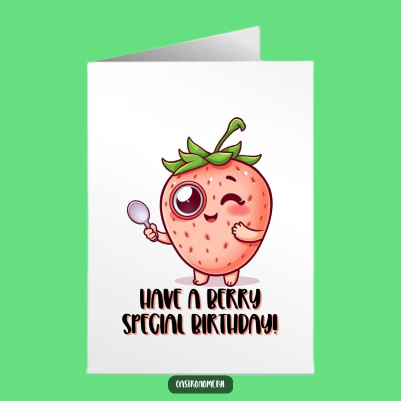 Free Printable Birthday Card: Sophisticated Strawberry's Delight Funny Downloadable Gift!