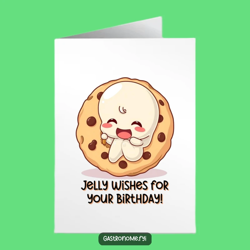 Free Printable Birthday Card: Jelly Loves Cookies - Funny Downloadable Gift