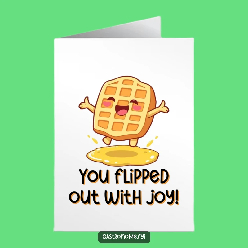Free Printable Congrats Card: Hilarious Waffle Leap, Perfect DIY Downloadable Gift