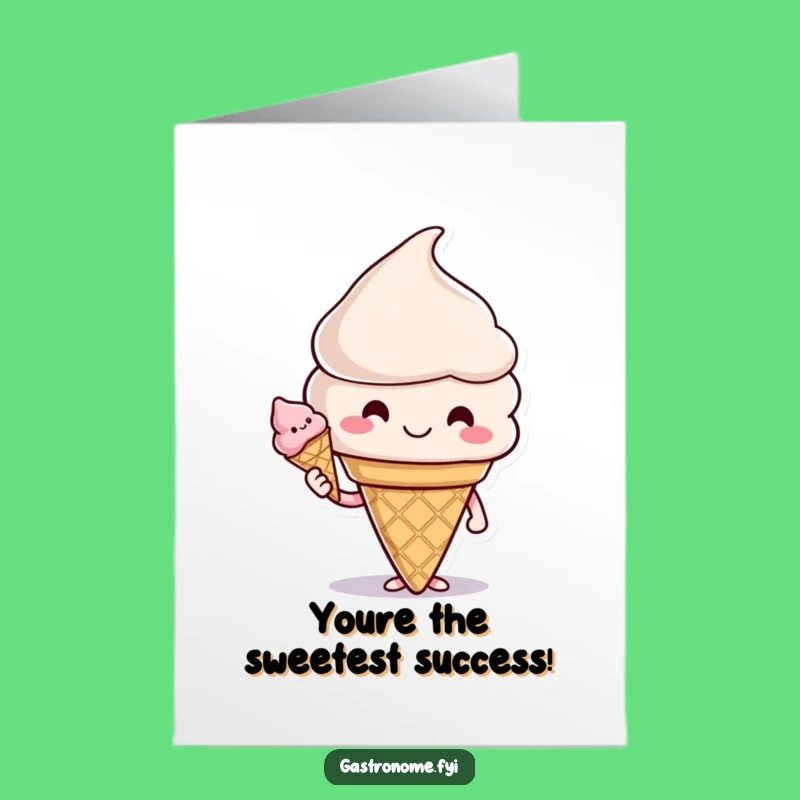 Free Printable Congrats Card: Ice Cream Cone Offering - Sweet Downloadable!