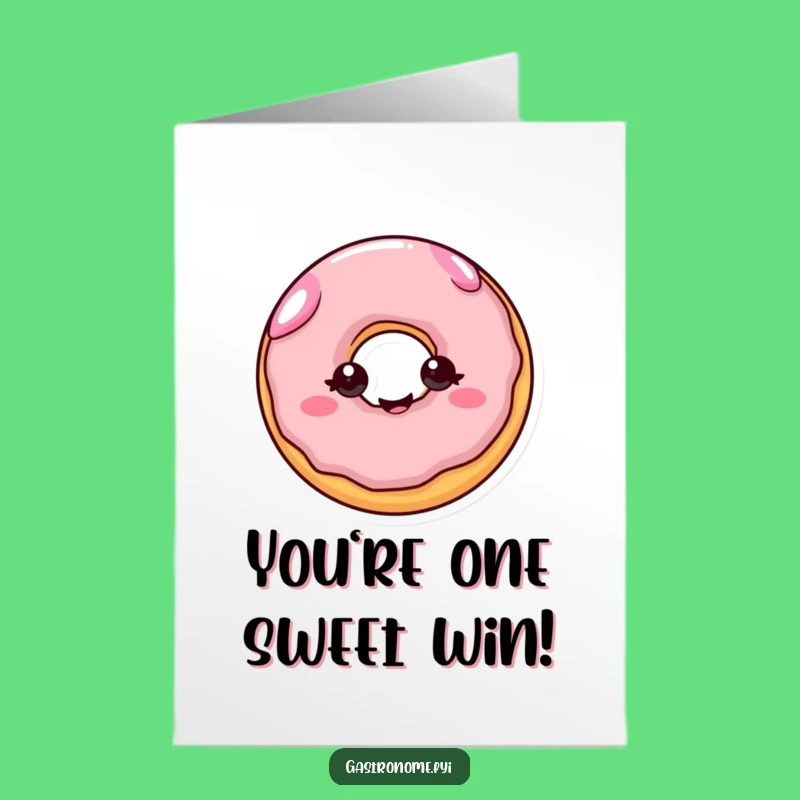 Free Printable Donut Card: Funny Congrats Downloadable Gift for Sweet Success