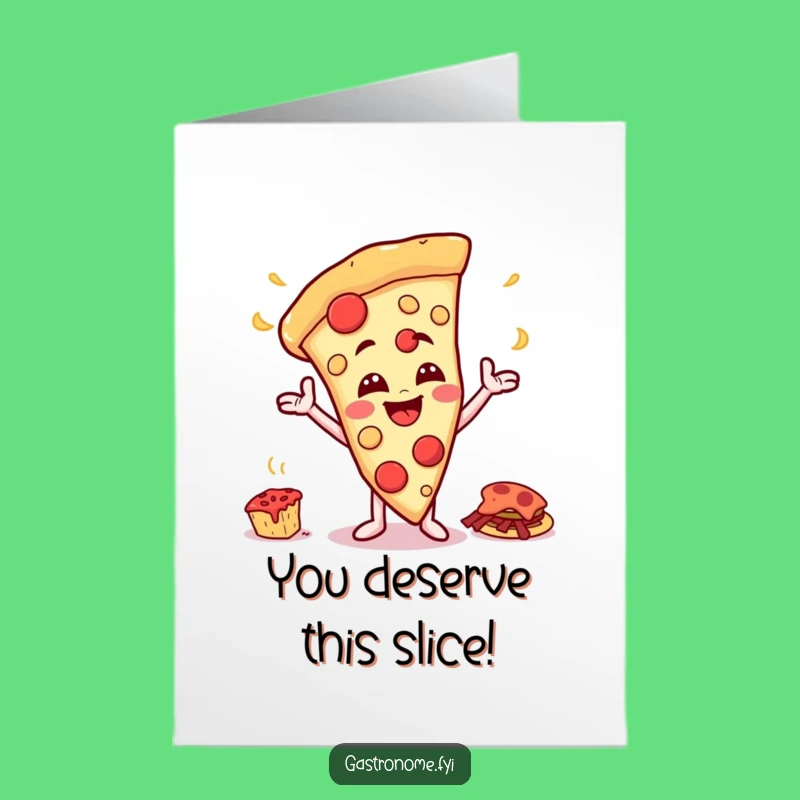 Congrats Free Printable Card: Pizza Pal's Feast - Celebrate Your Big Win!