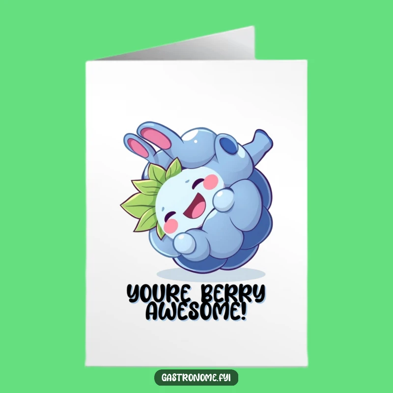 Free Printable Congrats Card: Giggling Blueberry Somesault, Celebrate with Joy