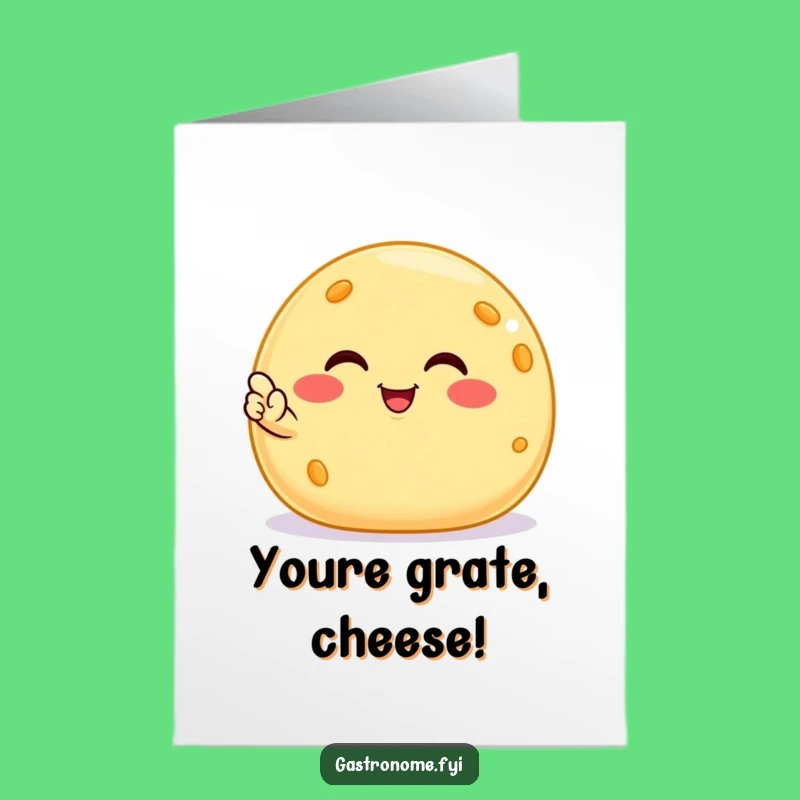Free Printable Congrats Card: Cheese Ball Nod, Celebrate with Satisfaction