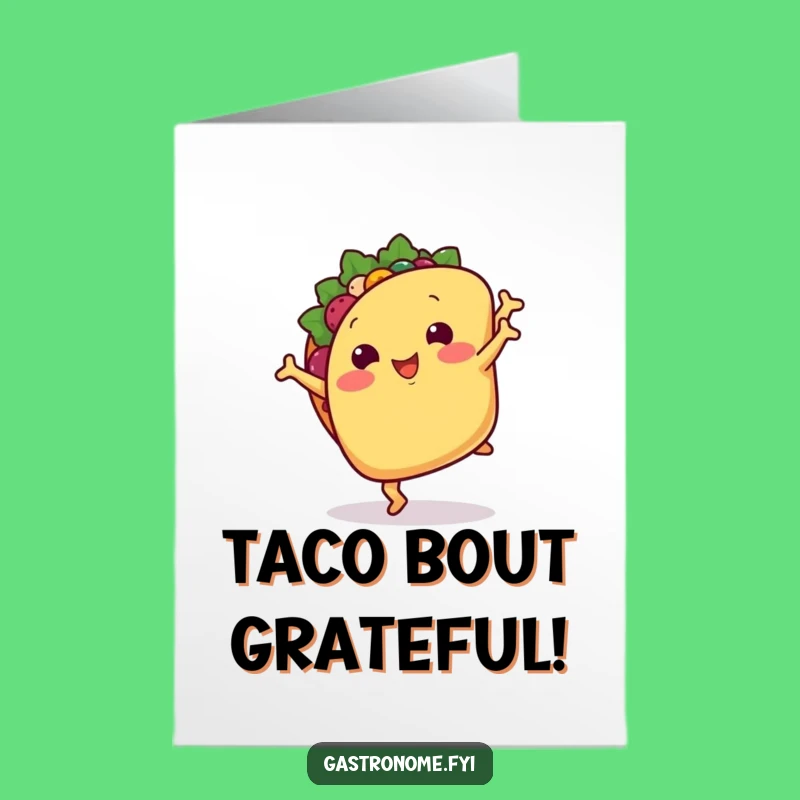 Free Printable Taco Thank You Card: Humorous Downloadable Gift for Sabor & Gratitude
