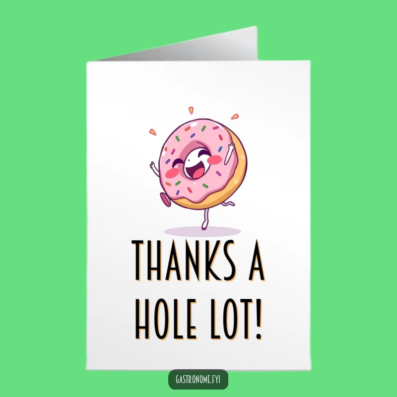 Free Printable Thank You Card: Donut Cartwheel - Sweet & Funny