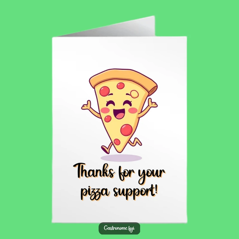Free Printable Thank You Pizza Card: Hopping Slice of Gratitude!