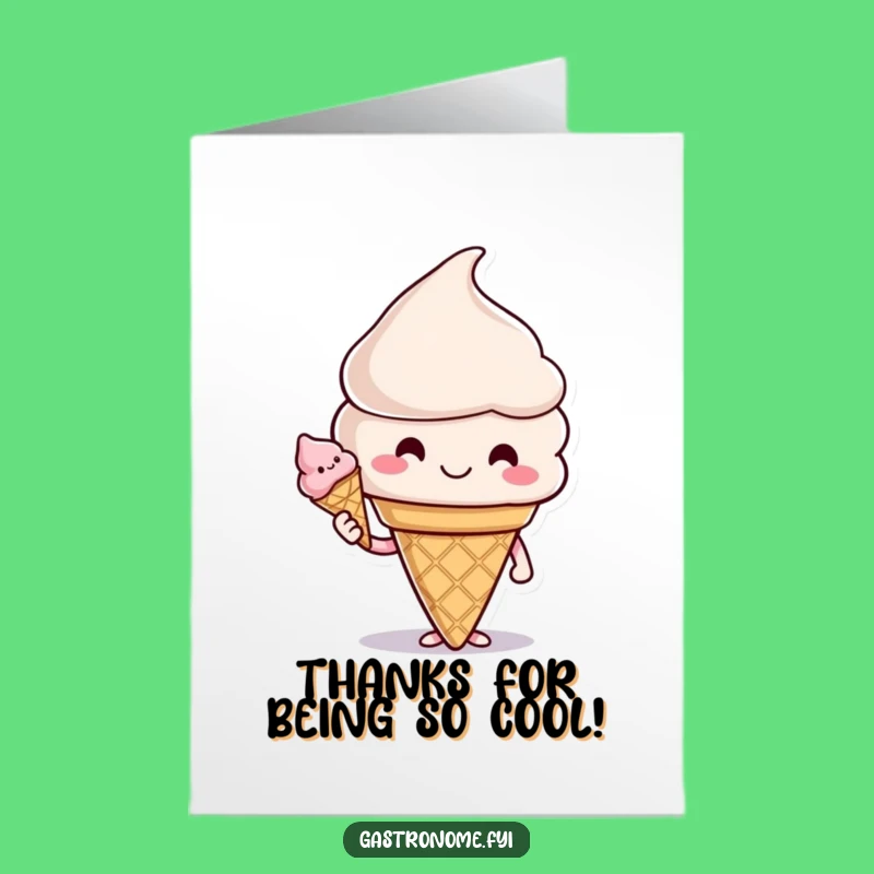 Free Printable Thank You Card: Ice Cream Cone - Sweet Gratitude Downloadable!