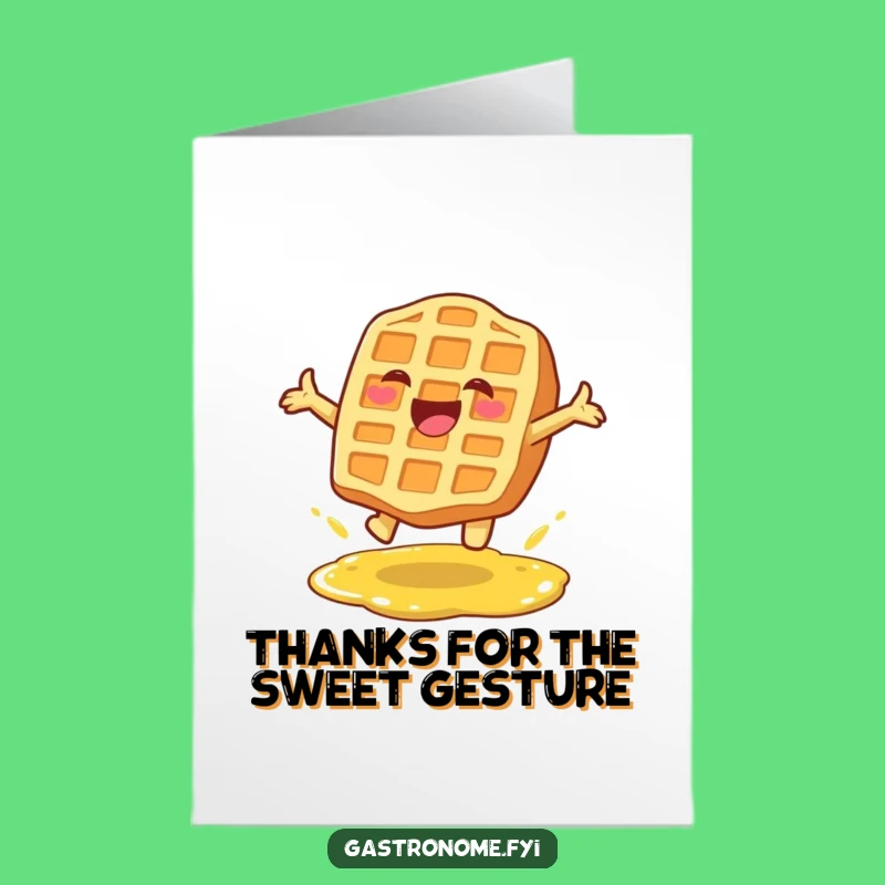 Free Printable Thank You Card: Amusing Waffle Leap, Ideal DIY Downloadable Gift