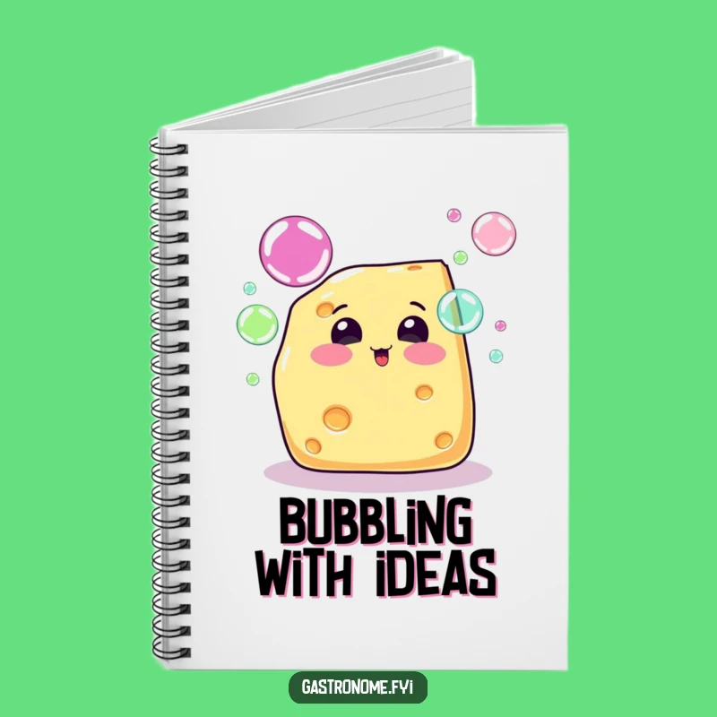 Funny Cheese Bubble Notebook: Jot Down Ideas with Bubbly Fun