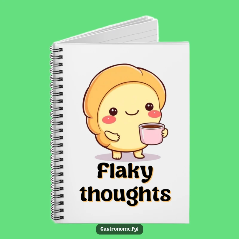 Funny Croissant Coffee Notebook - Jot Down Morning Ideas